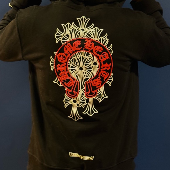 Chrome Hearts Black Red White Hoodie